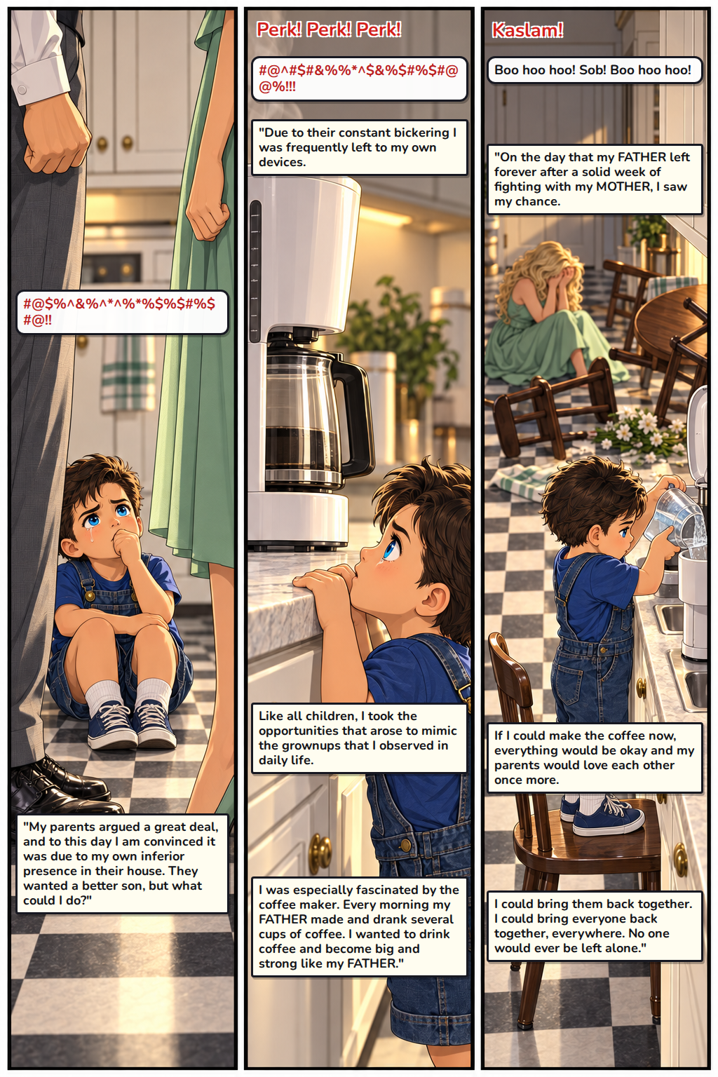 Illustrated comic page 7 of Game, Set and Matchman.