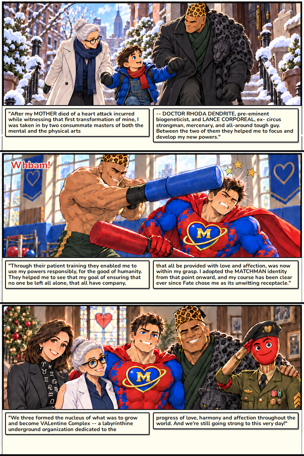 Illustrated comic page 9 of Game, Set and Matchman.