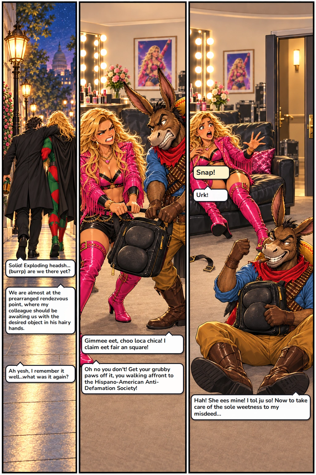 Illustrated comic page 12 of Game, Set and Matchman.