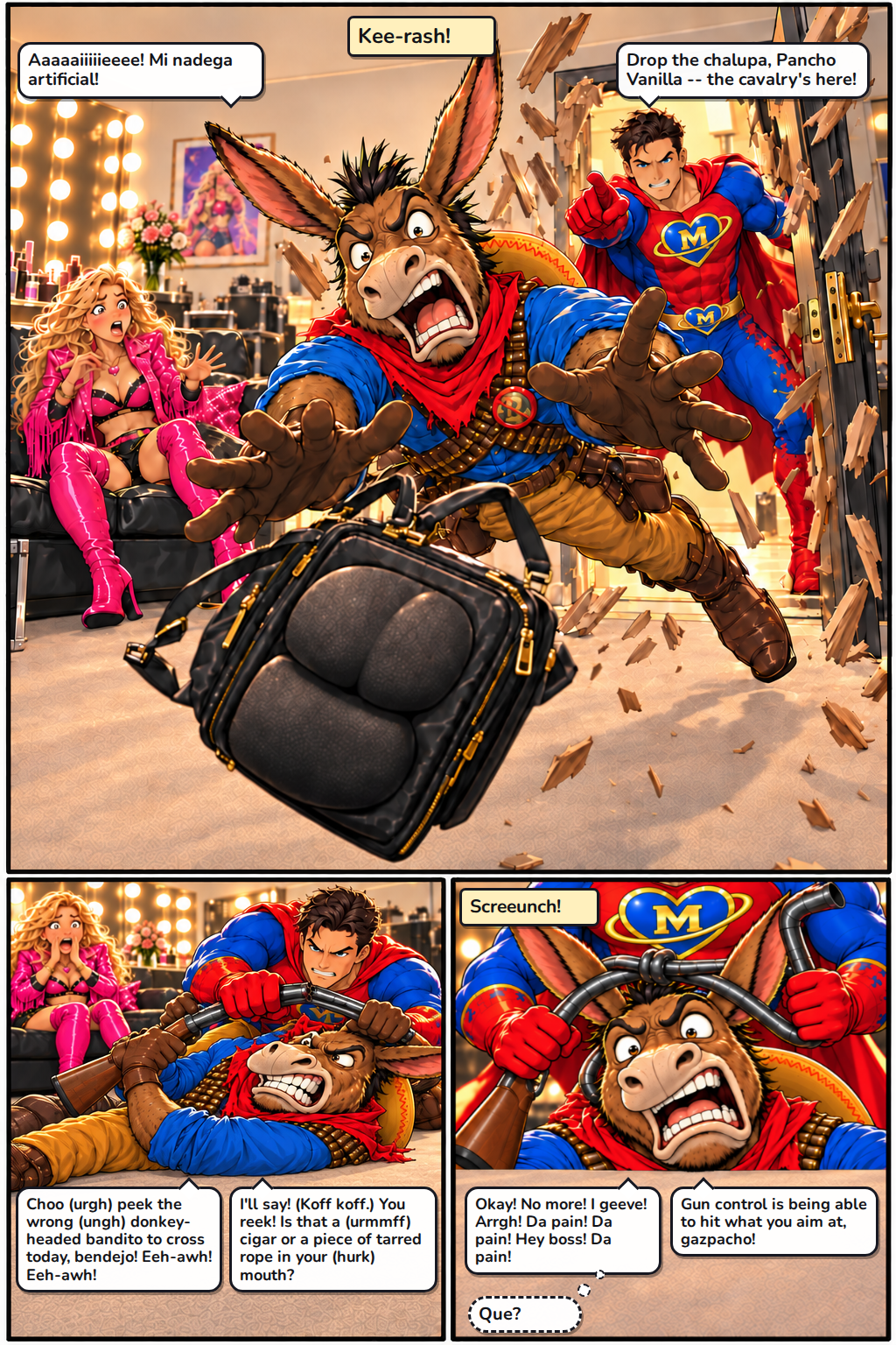 Illustrated comic page 13 of Game, Set and Matchman.