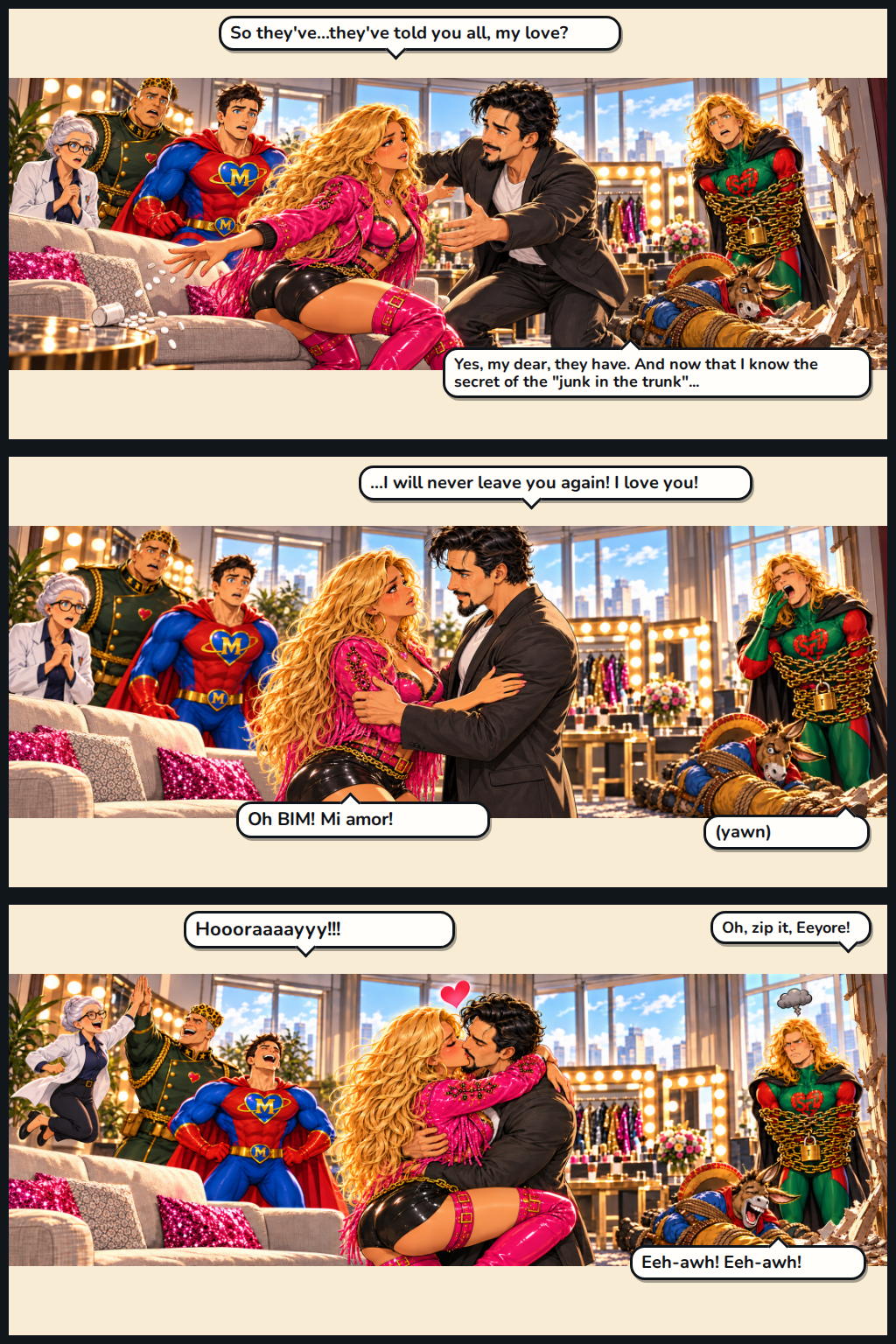 Illustrated comic page 21 of Game, Set and Matchman.